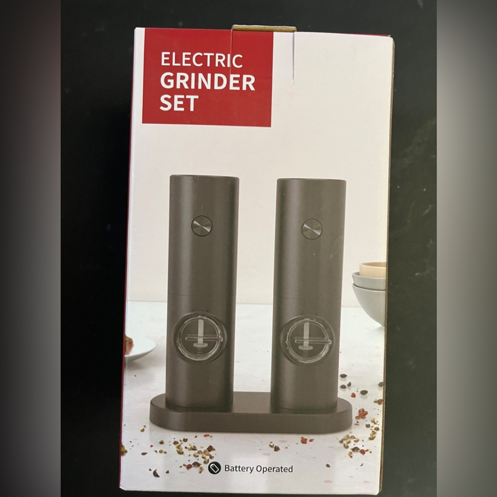 Battery-Operated Spice Grinder Set - Gray
 Box 2